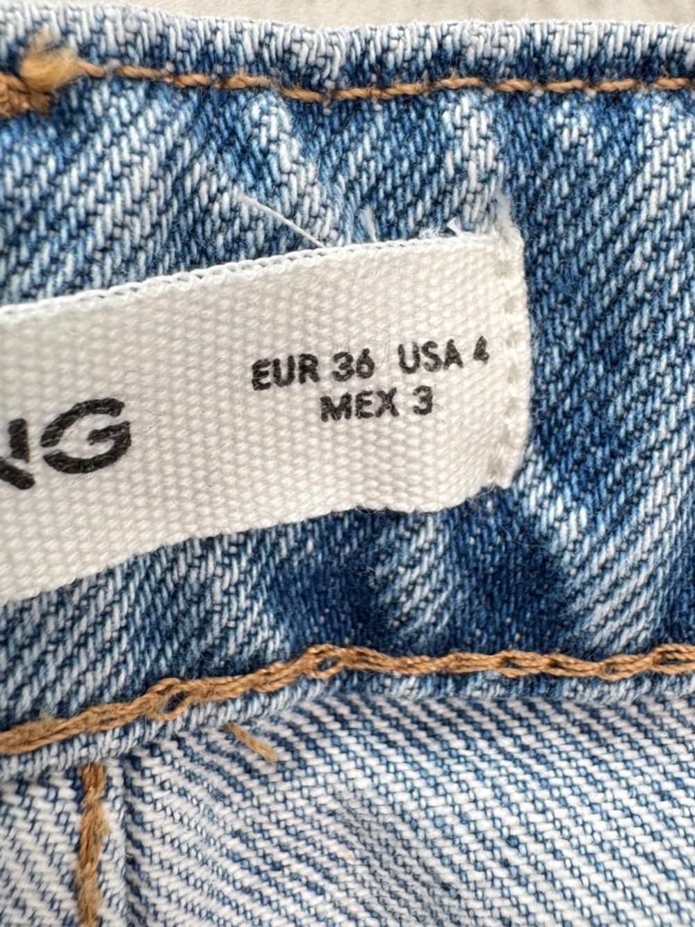 Mango MNG Irene High Rise Straight Ankle Jeans Womens Size 4 Medium Blue Raw Hem - Picture 6 of 15